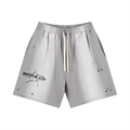 Distressed BRVCE.CO logo shorts